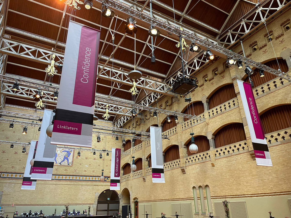 Elevates branding above the crowd for easy recognition from a distance — ideal for wayfinding and brand awareness.